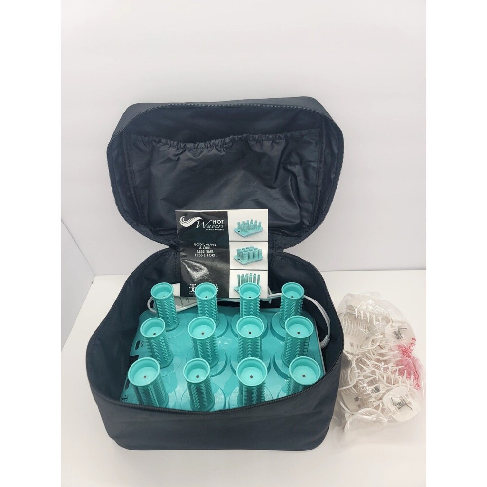 Calista Tools Hot Wavers 12 Long Heated Rollers & Clips LHTW002 w/ Bag